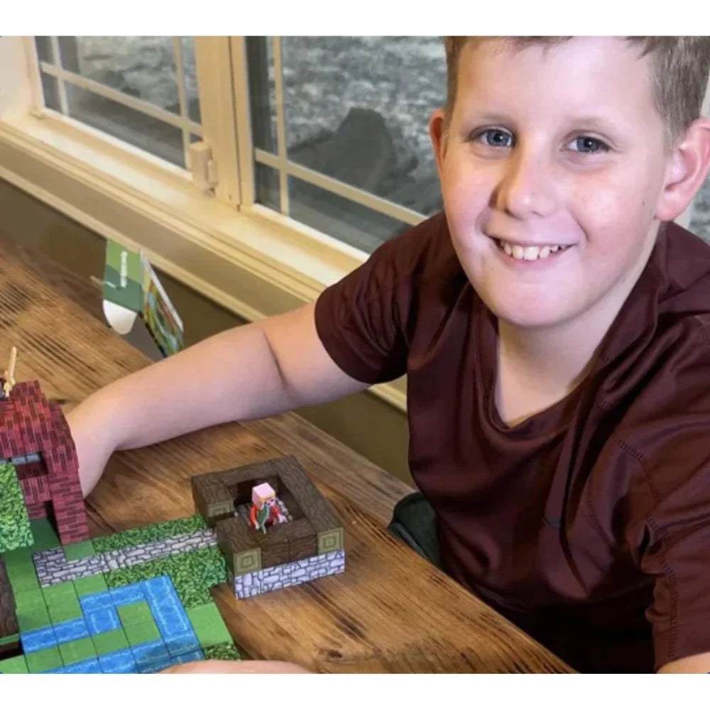 Et si ton enfant construisait SON monde pixelisé... sans écran ? 🎮✨